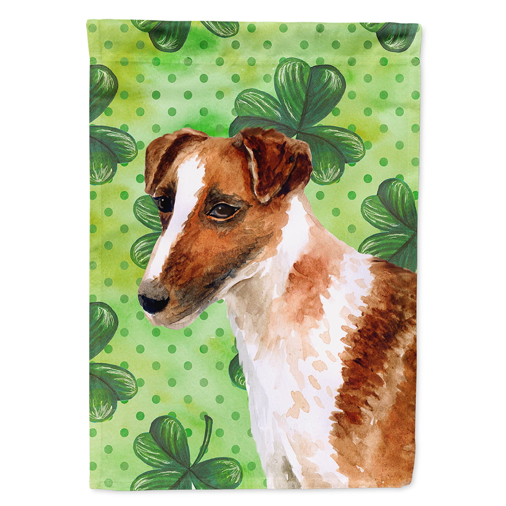 Smooth Fox Terrier Saint Patricks Flag Canvas - House Size