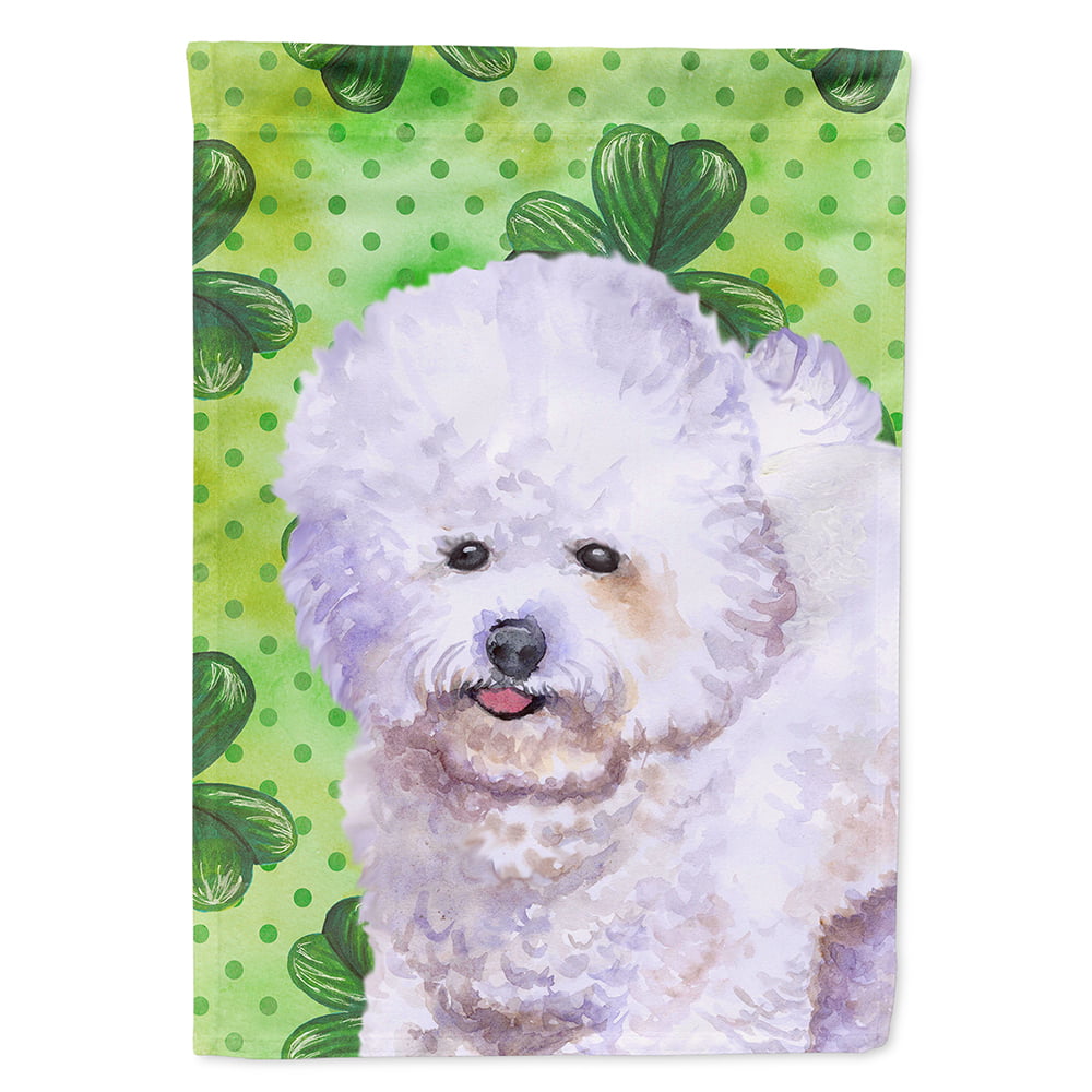 Bichon Frise Saint Patricks Flag Canvas - House Size