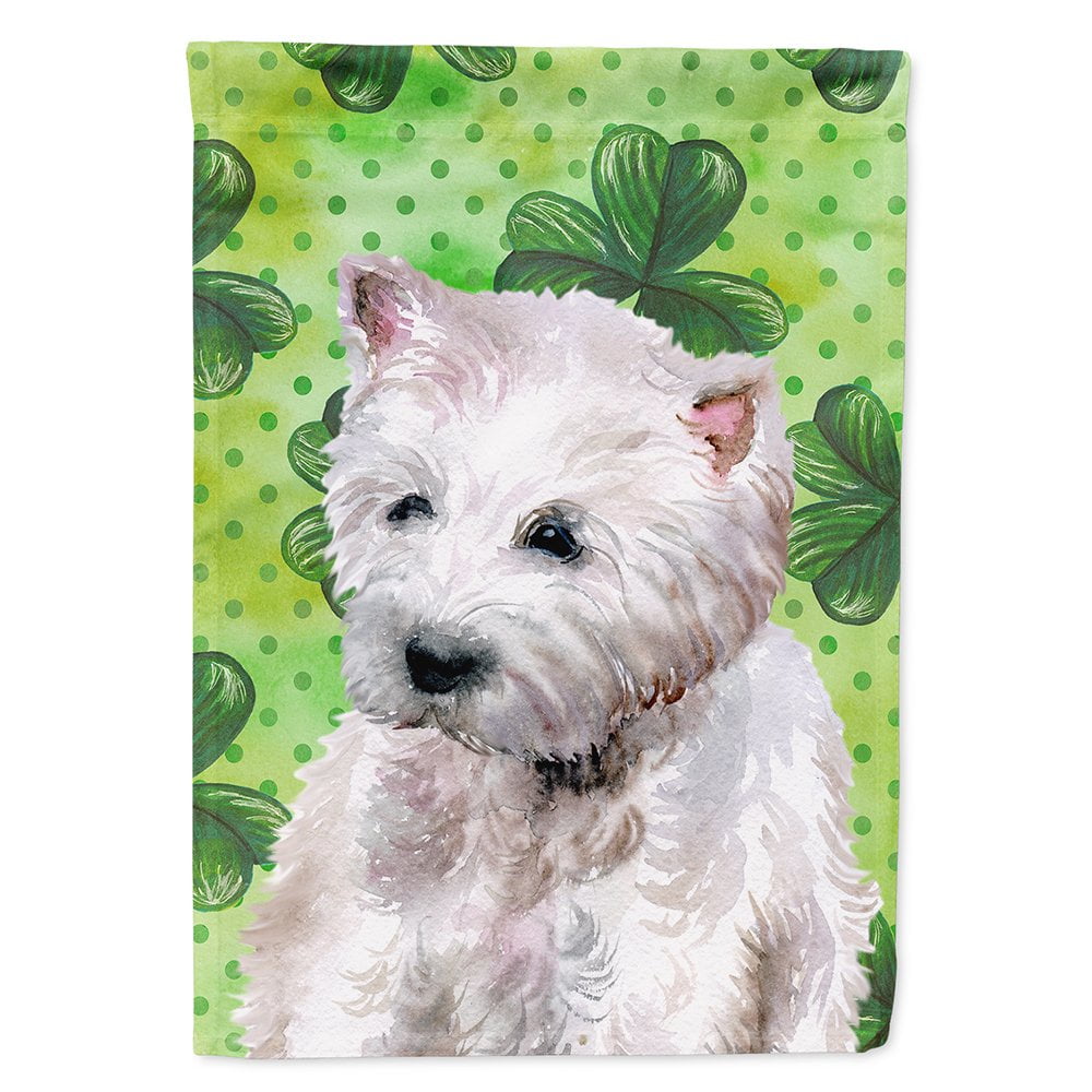 Westie Saint Patricks Flag Canvas - House Size