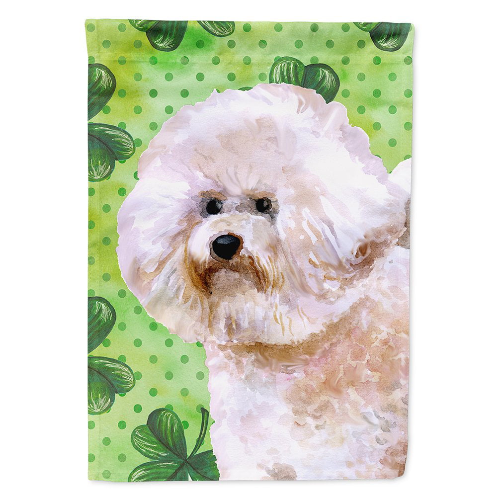 BB9879CHF Bichon Frise No 2 Saint Patricks Flag Canvas - House Size