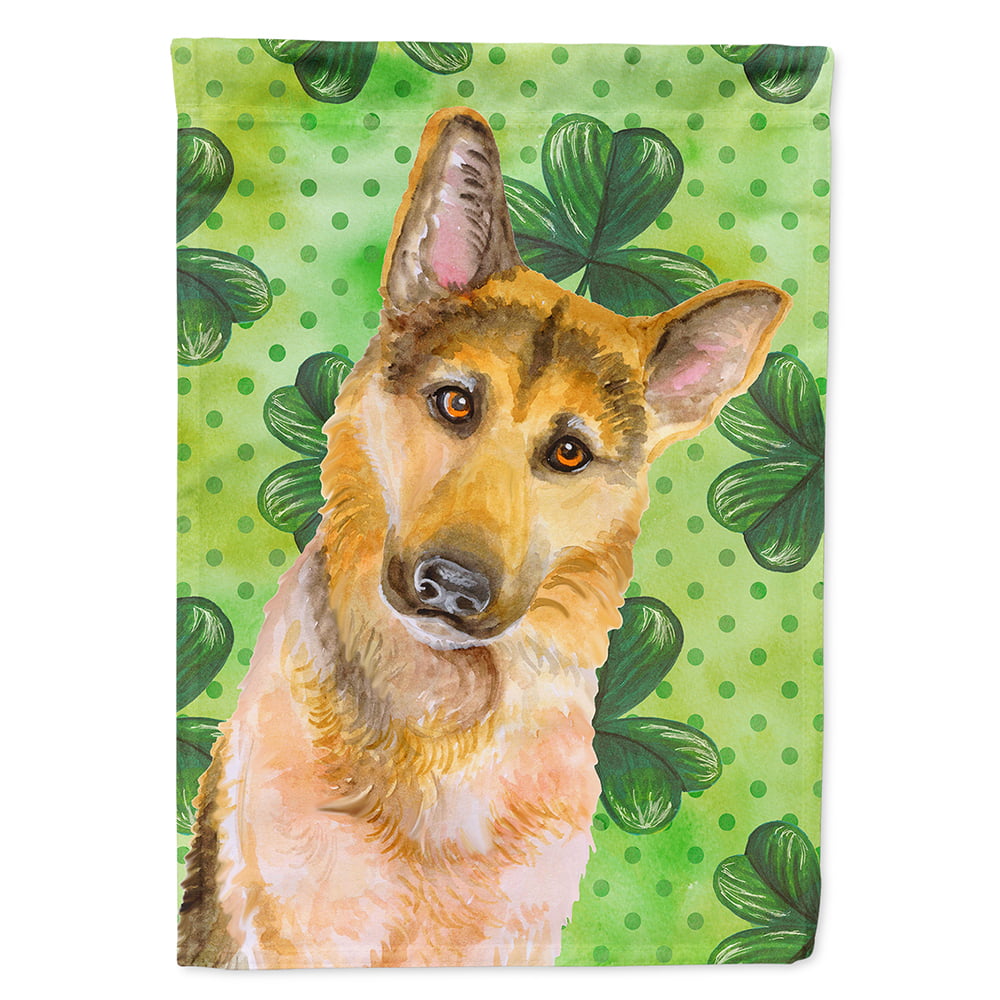German Shepherd No 2 Saint Patricks Flag Canvas - House Size