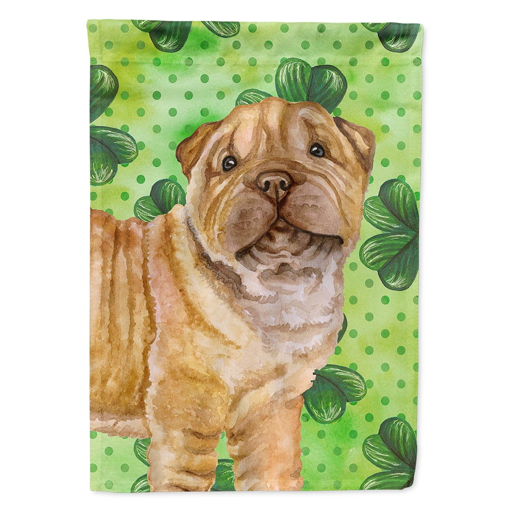 Shar Pei Puppy Saint Patricks Flag Canvas - House Size
