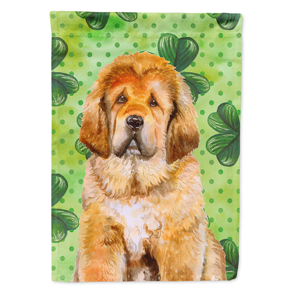 BB9895CHF Tibetan Mastiff Saint Patricks Flag Canvas - House Size