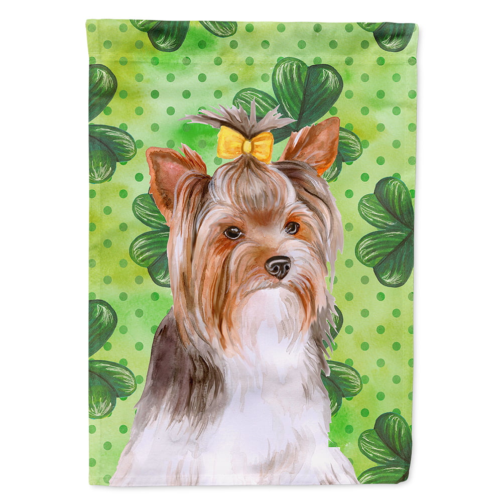 Yorkshire Terrier No 2 Saint Patricks Flag Canvas - House Size