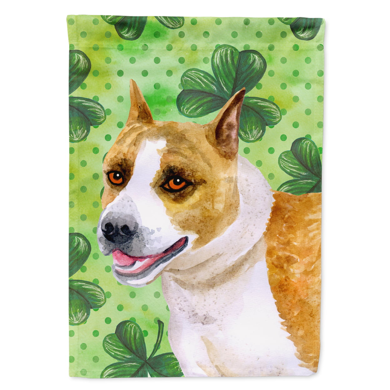 American Staffordshire Saint Patricks Flag - Garden Size