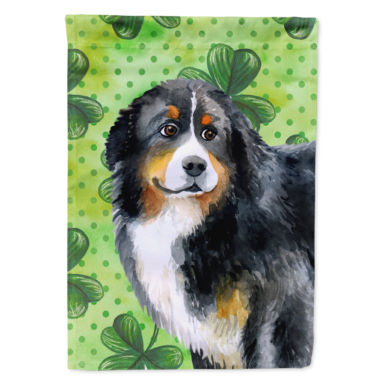 Bernese Mountain Dog Saint Patricks Flag - Garden Size