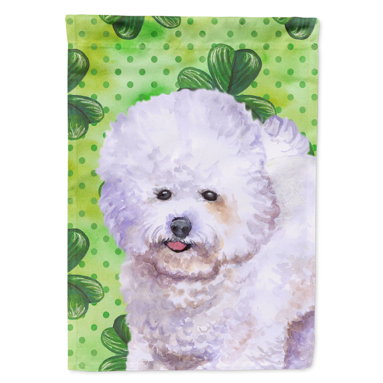 Bichon Frise Saint Patricks Flag - Garden Size