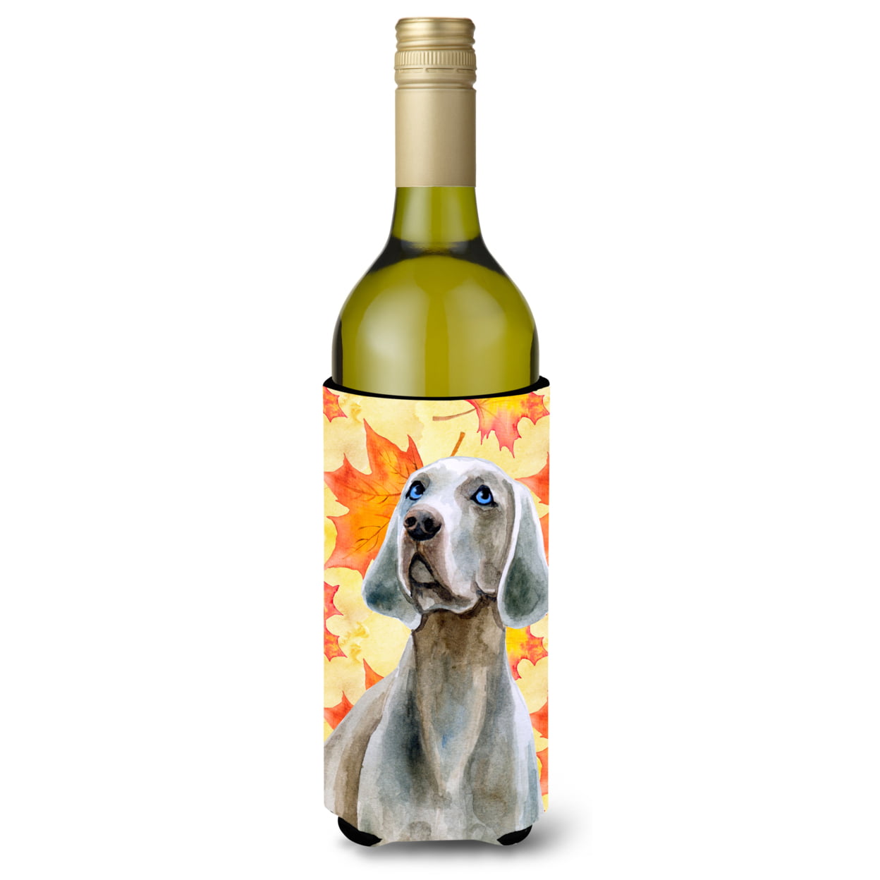 Weimaraner Fall Wine Bottle Beverge Insulator Hugger