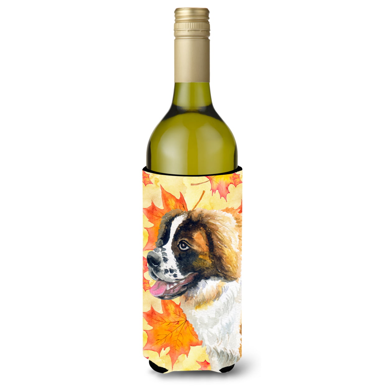 Saint Bernard Fall Wine Bottle Beverge Insulator Hugger