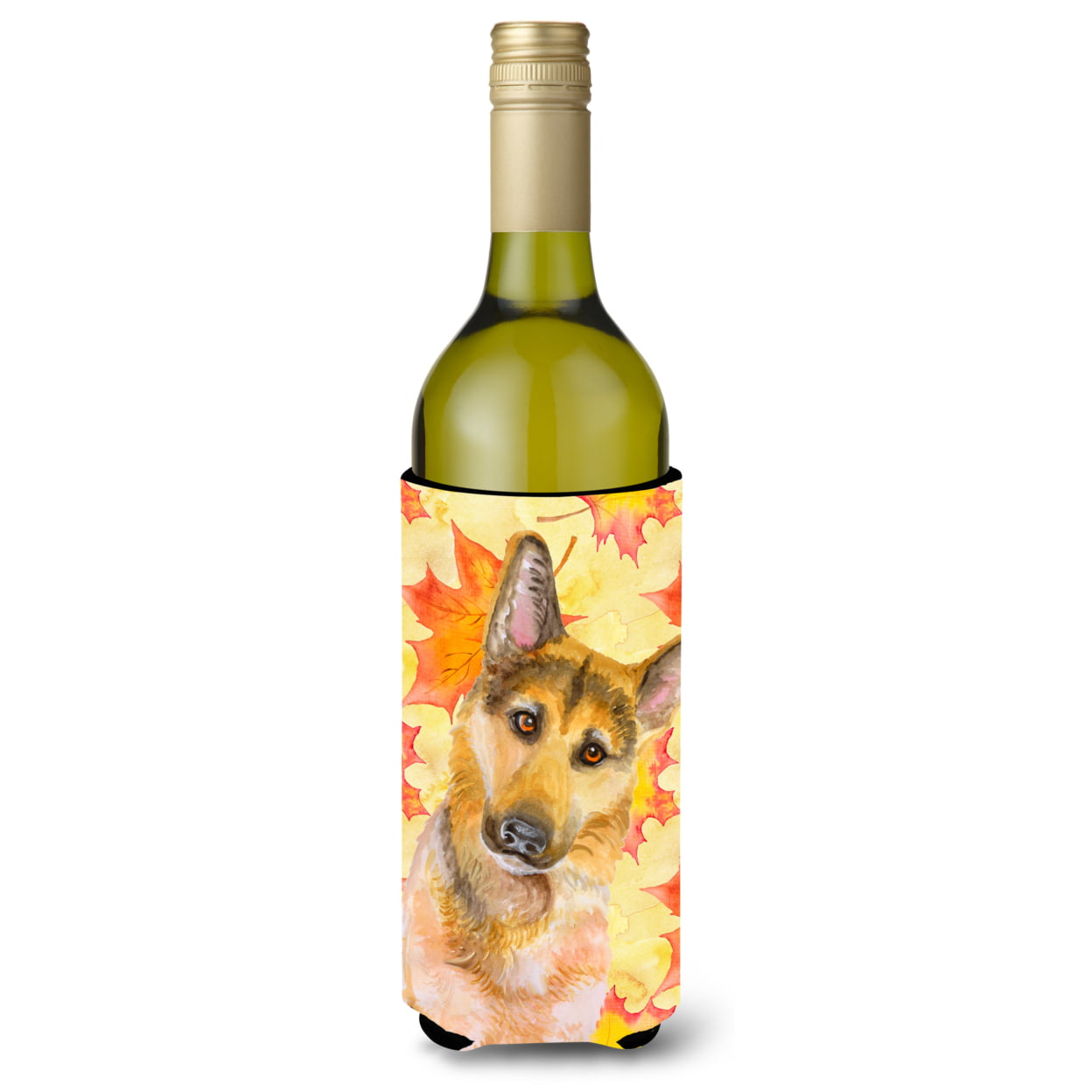 German Shepherd No 2 Fall Wine Bottle Beverge Insulator Hugger