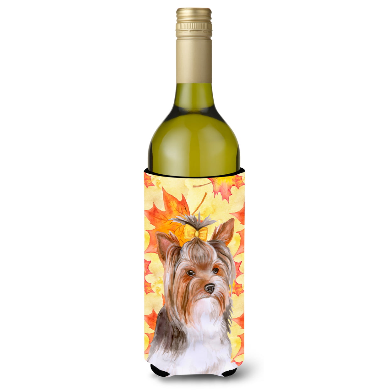 Yorkshire Terrier No 2 Fall Wine Bottle Beverge Insulator Hugger