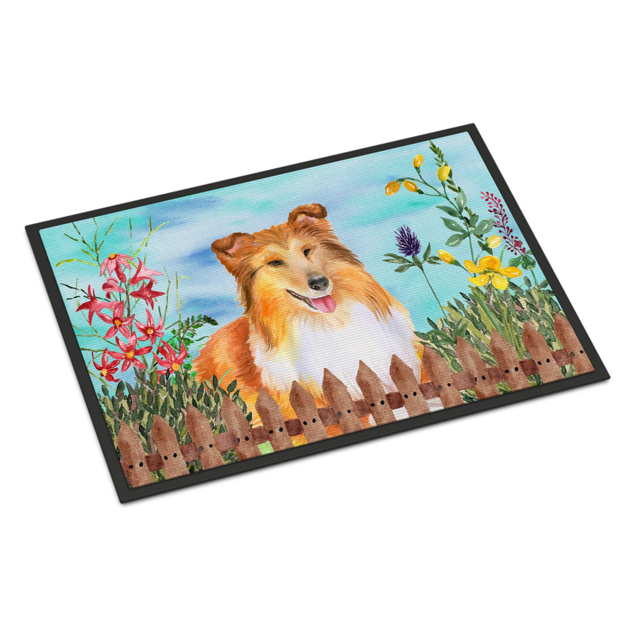 Sheltie Spring Indoor or Outdoor Mat, 18 x 27 in.