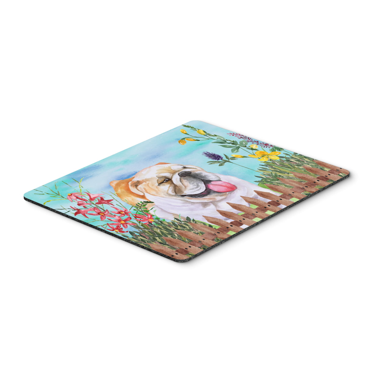 English Bulldog Spring Mouse Pad, Hot Pad or Trivet