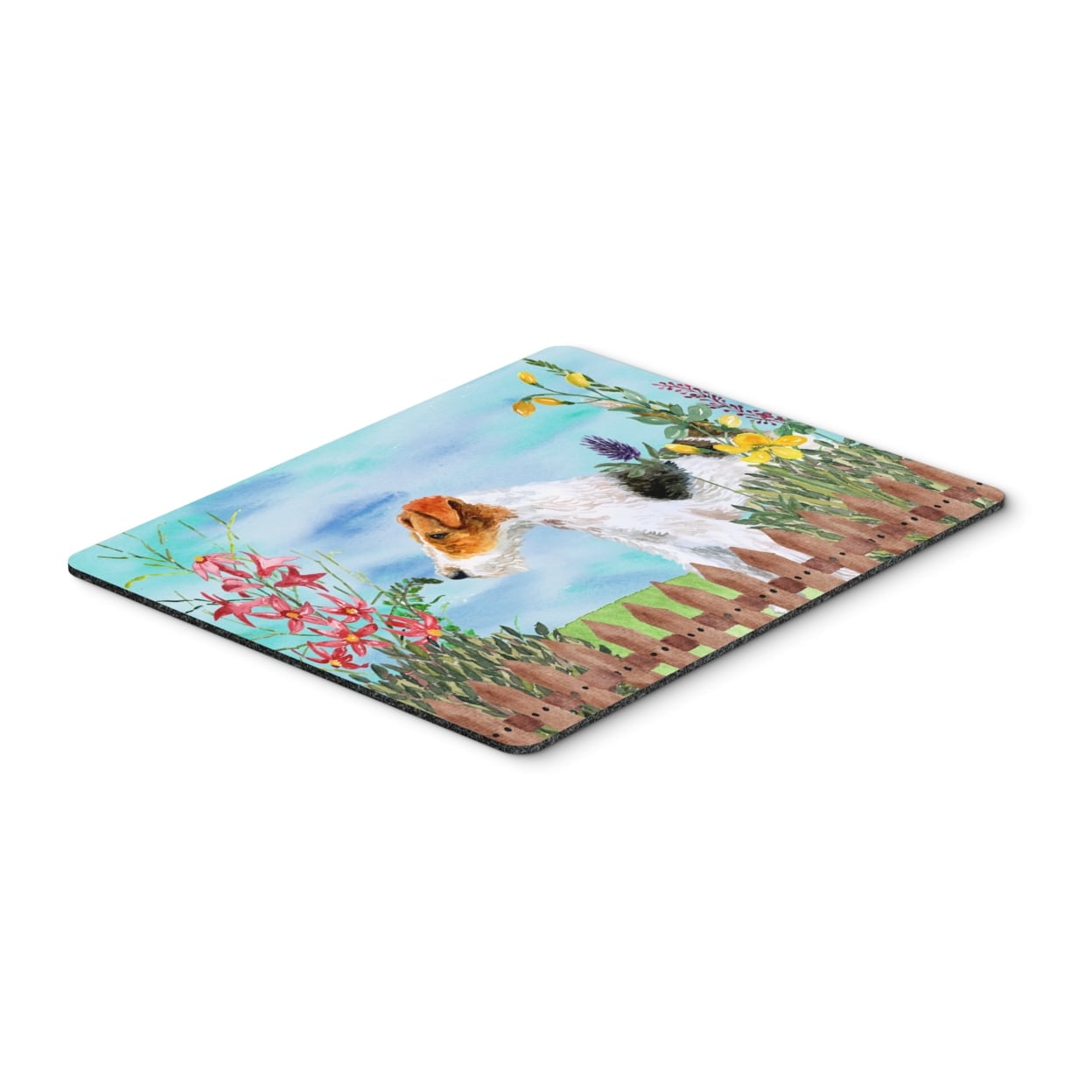 CK1212MP Fox Terrier Spring Mouse Pad, Hot Pad or Trivet