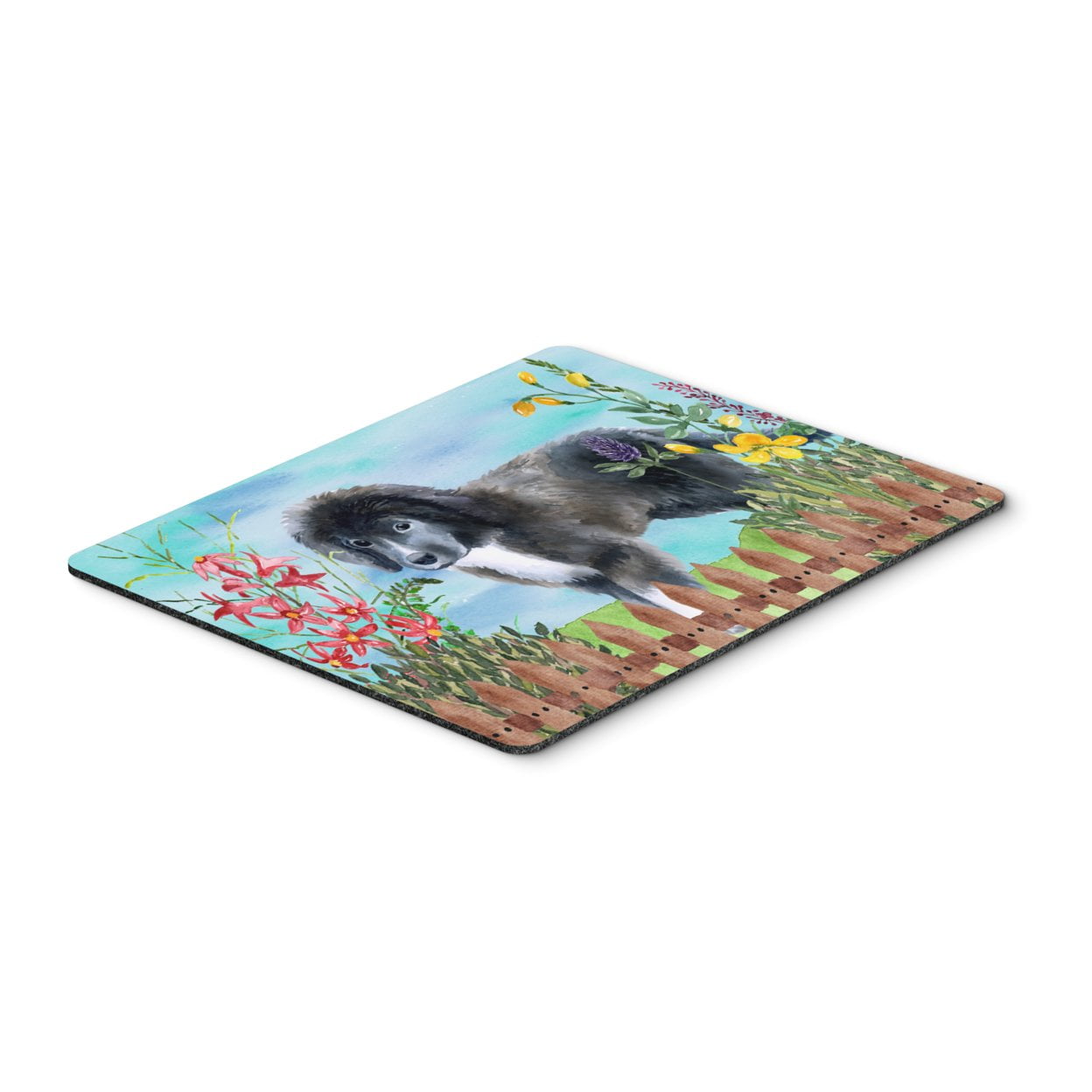 Newfoundland Puppy Spring Mouse Pad, Hot Pad or Trivet