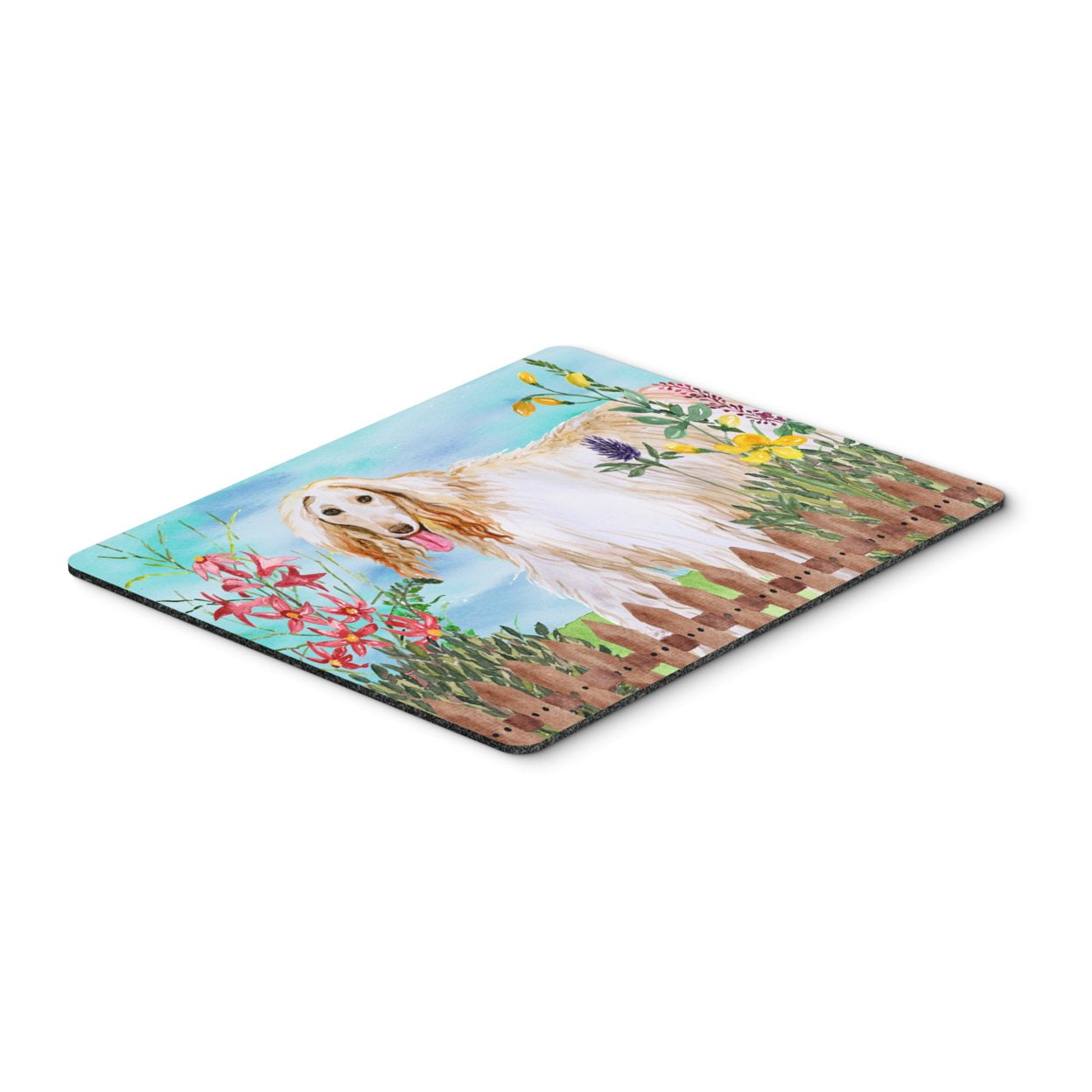 Afghan Hound Spring Mouse Pad, Hot Pad or Trivet