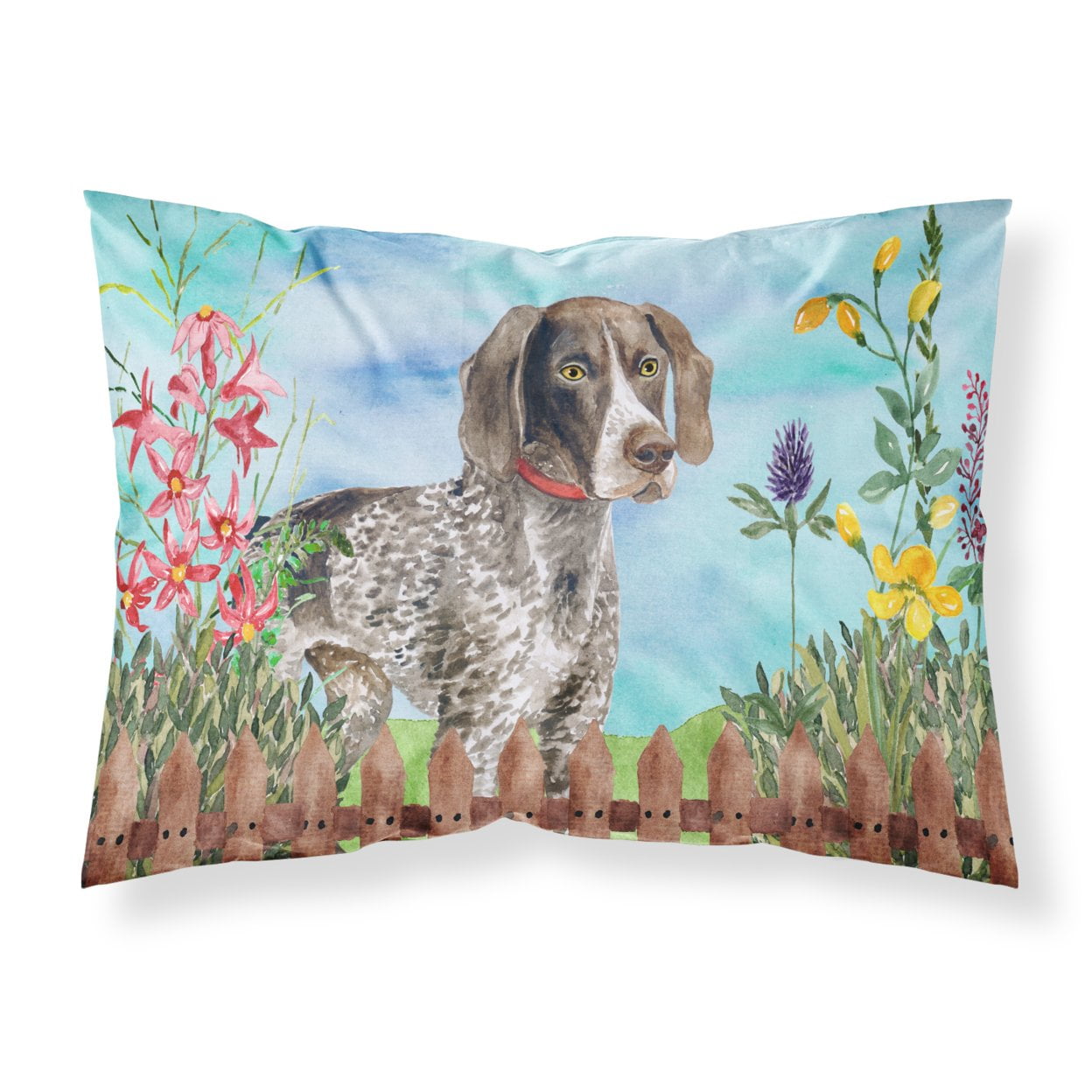 German Shorthaired Pointer Spring Fabric Standard Pillowcase