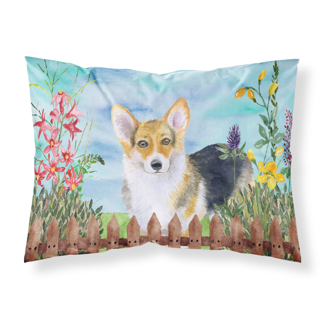 Pembroke Corgi Spring Fabric Standard Pillowcase