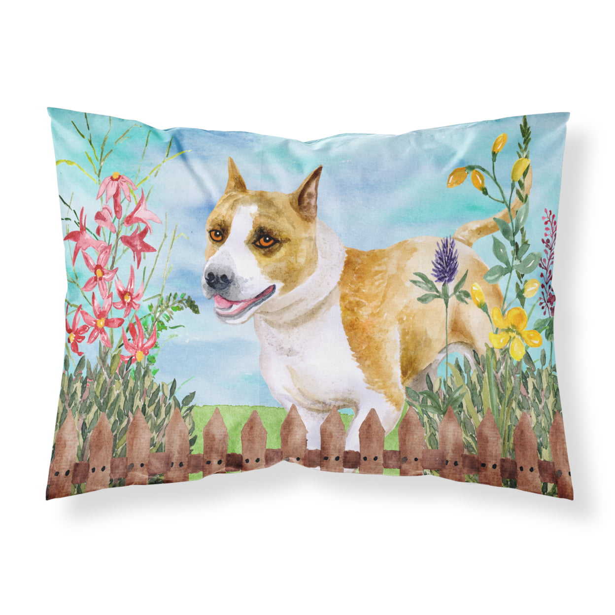 American Staffordshire Spring Fabric Standard Pillowcase