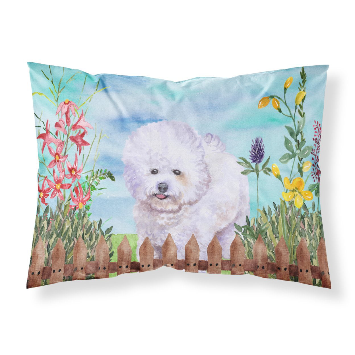 CK1210PILLOWCASE Bichon Frise Spring Fabric Standard Pillowcase