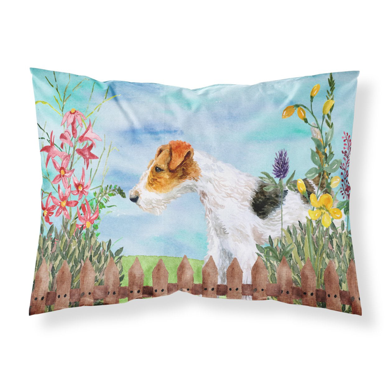 CK1212PILLOWCASE Fox Terrier Spring Fabric Standard Pillowcase