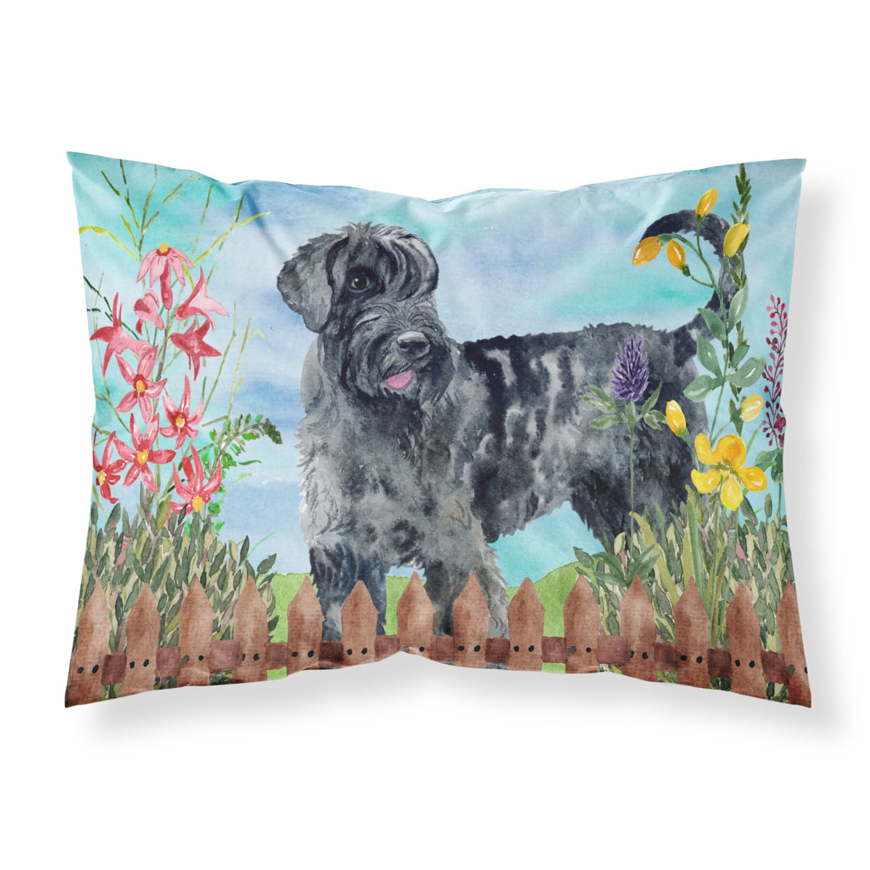 Giant Schnauzer Spring Fabric Standard Pillowcase
