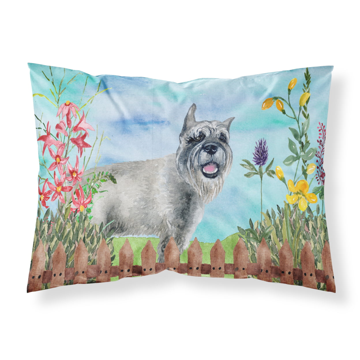 CK1224PILLOWCASE Schnauzer Spring Fabric Standard Pillowcase