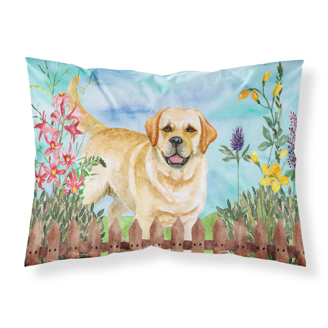 Golden Retriever Spring Fabric Standard Pillowcase