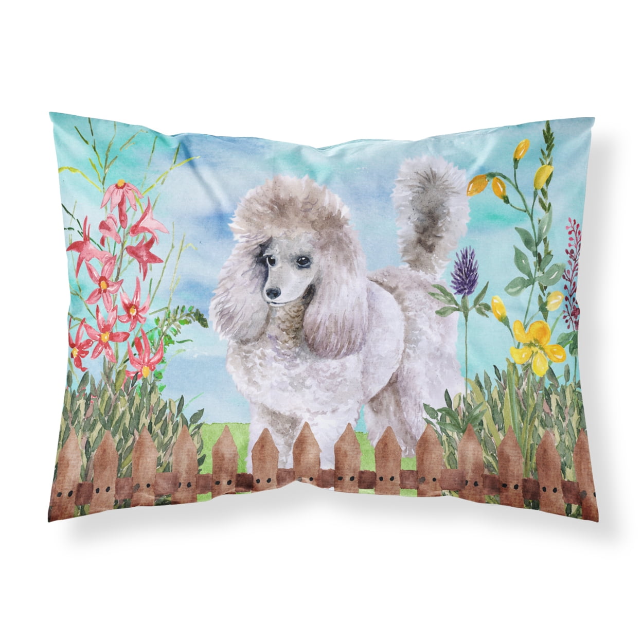 CK1227PILLOWCASE Poodle Spring Fabric Standard Pillowcase