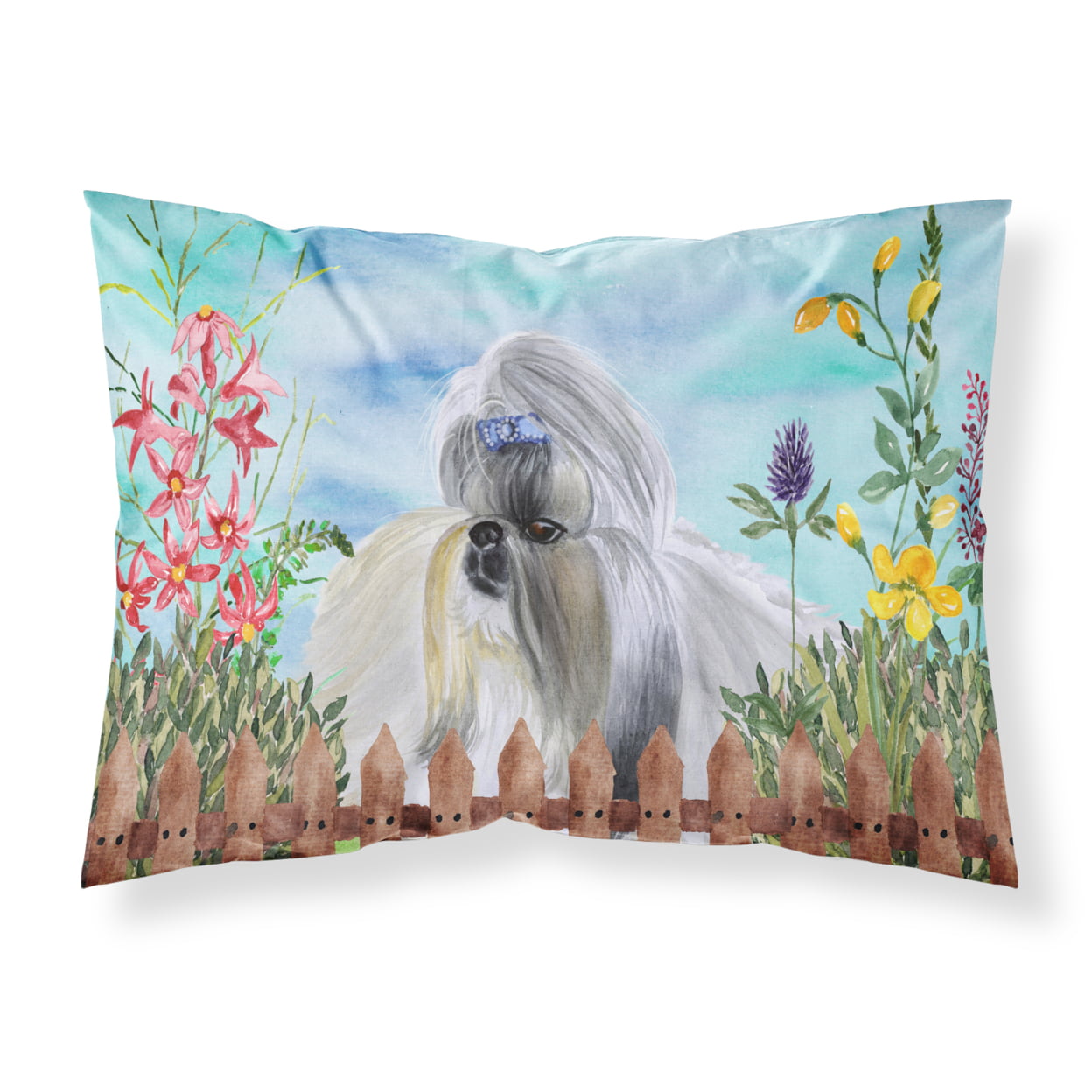 Shih Tzu Spring Fabric Standard Pillowcase