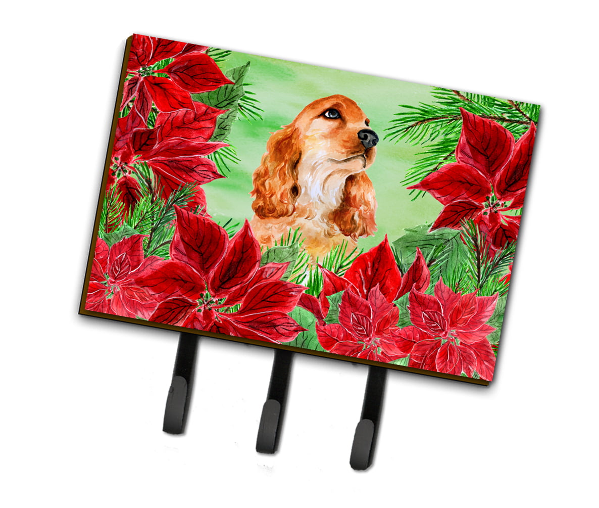 Cocker Spaniel Poinsettas Leash or Key Holder