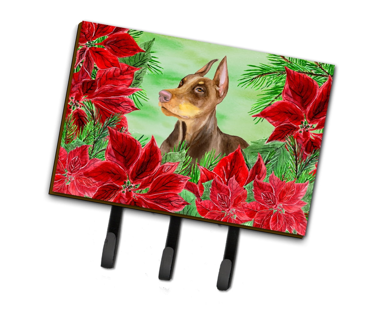 Doberman Pinscher Poinsettas Leash or Key Holder