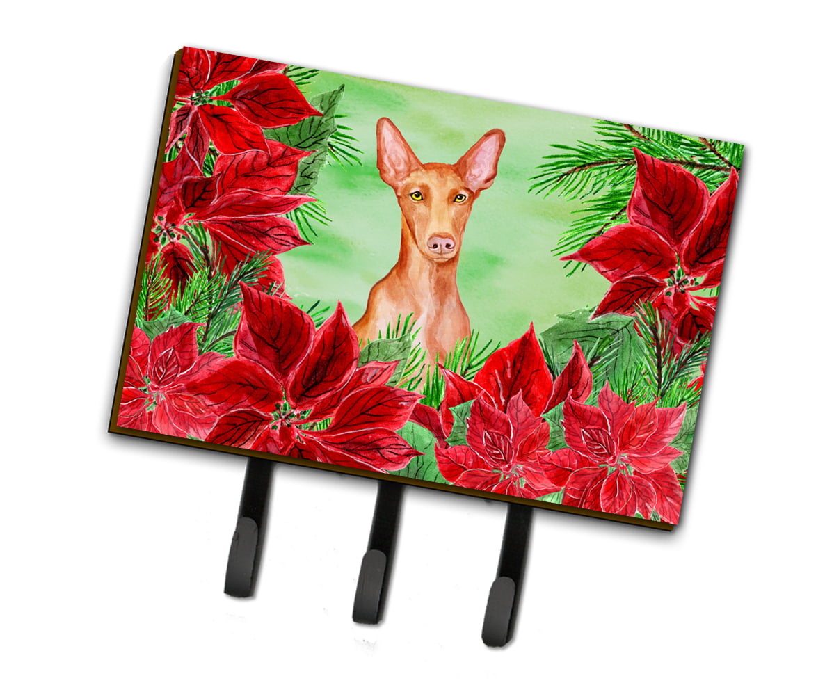 Pharaoh Hound Poinsettas Leash or Key Holder