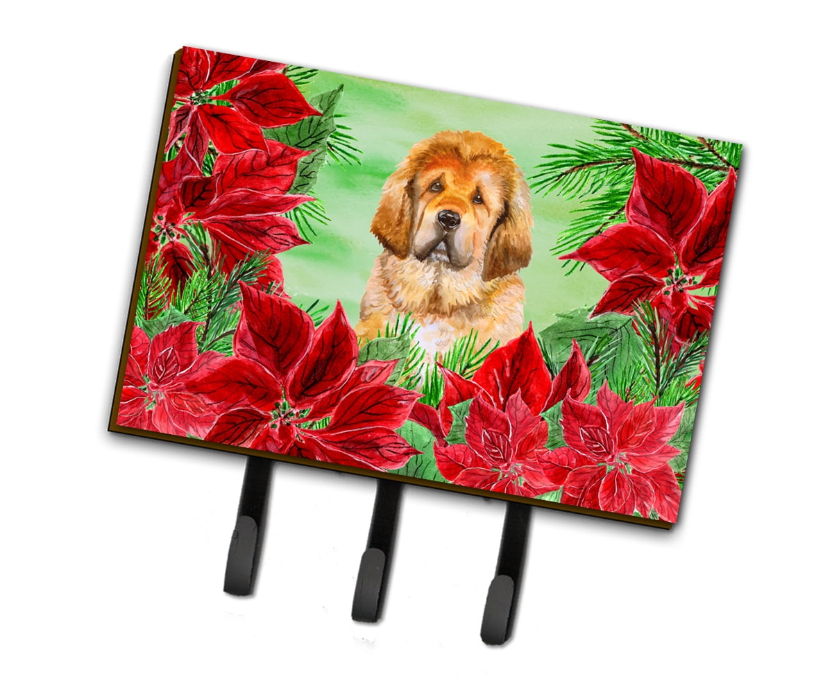 Tibetan Mastiff Poinsettas Leash or Key Holder