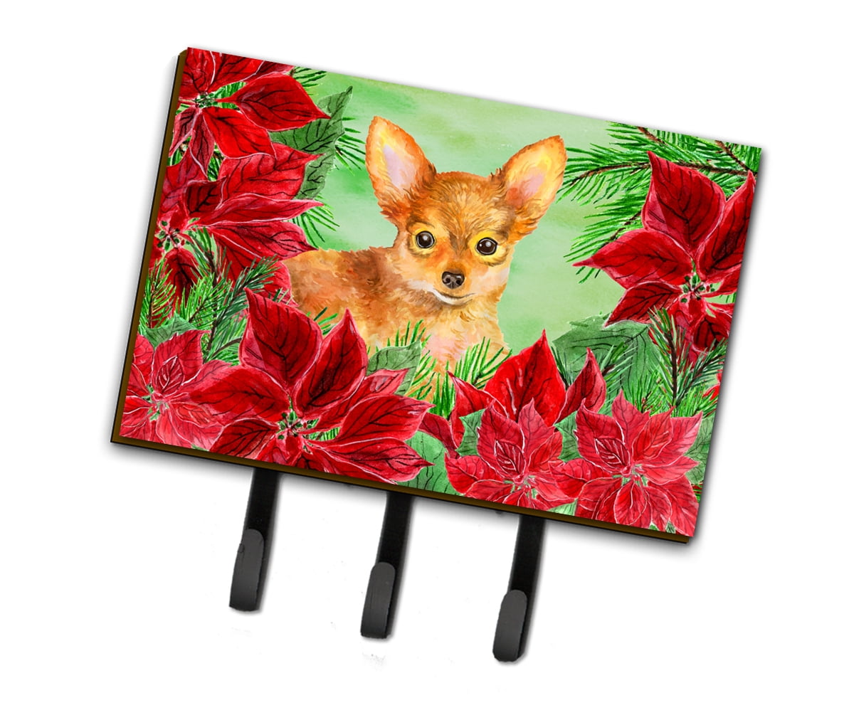 Toy Terrier Poinsettas Leash or Key Holder