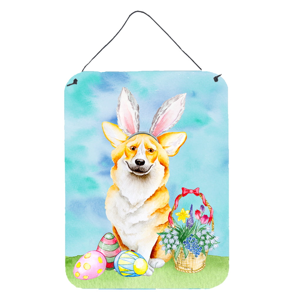 Corgi Easter Bunny Wall or Door Hanging Prints