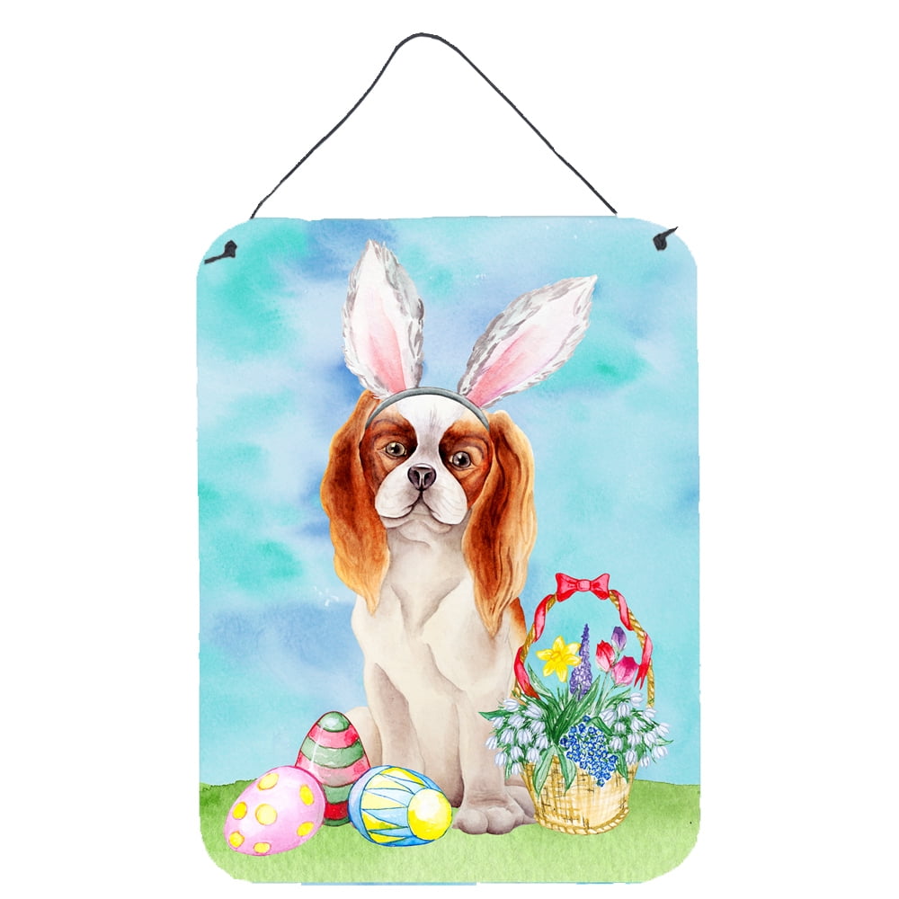 CK1374DS1216 Cavalier Spaniel Easter Bunny Wall or Door Hanging Prints