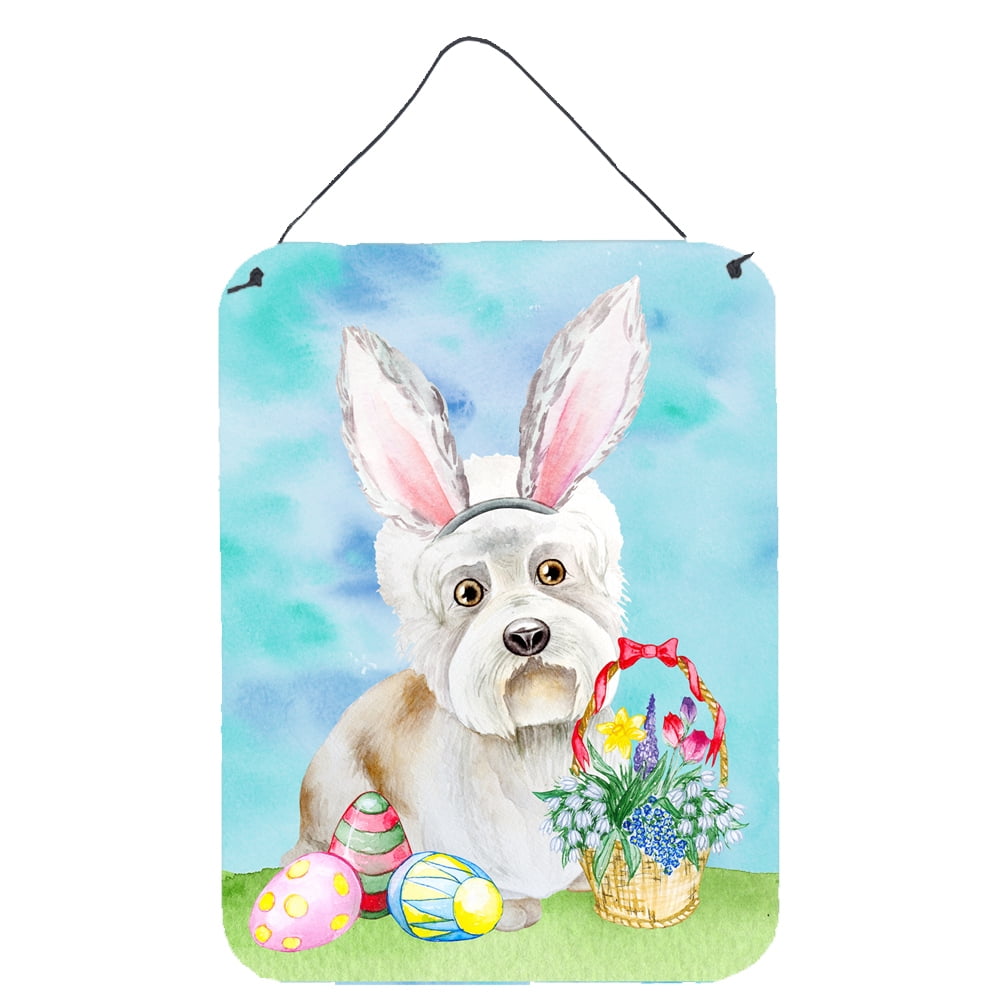 Dandie Dinmont Easter Bunny Wall or Door Hanging Prints