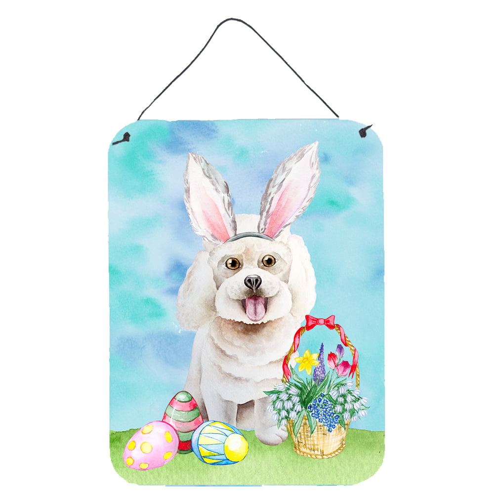 Bichon Frise Easter Bunny Wall or Door Hanging Prints