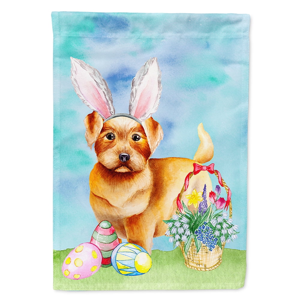 Norfolk Terrier Easter Bunny Flag - Garden Size
