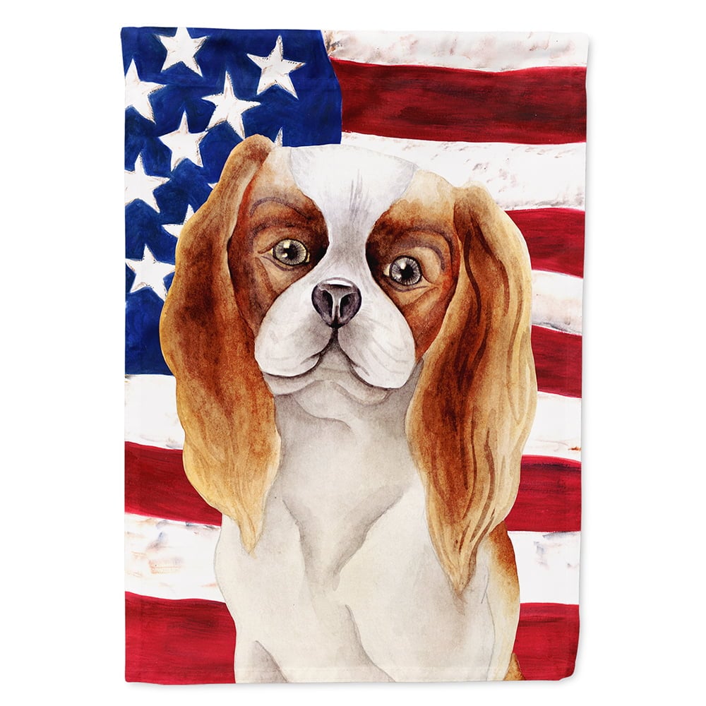 Cavalier Spaniel Patriotic Flag Canvas - House Size