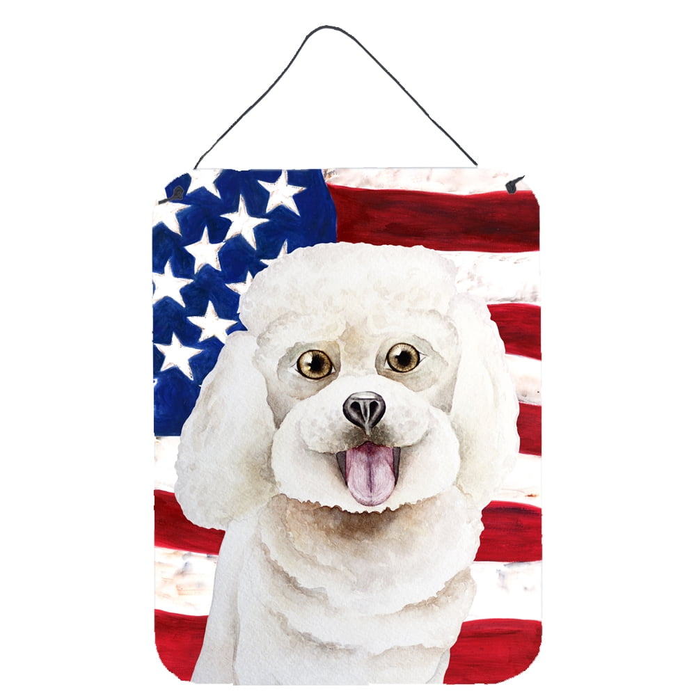 Bichon Frise Patriotic Wall or Door Hanging Prints