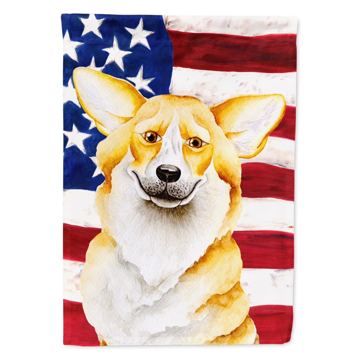 Corgi Patriotic Flag - Garden Size