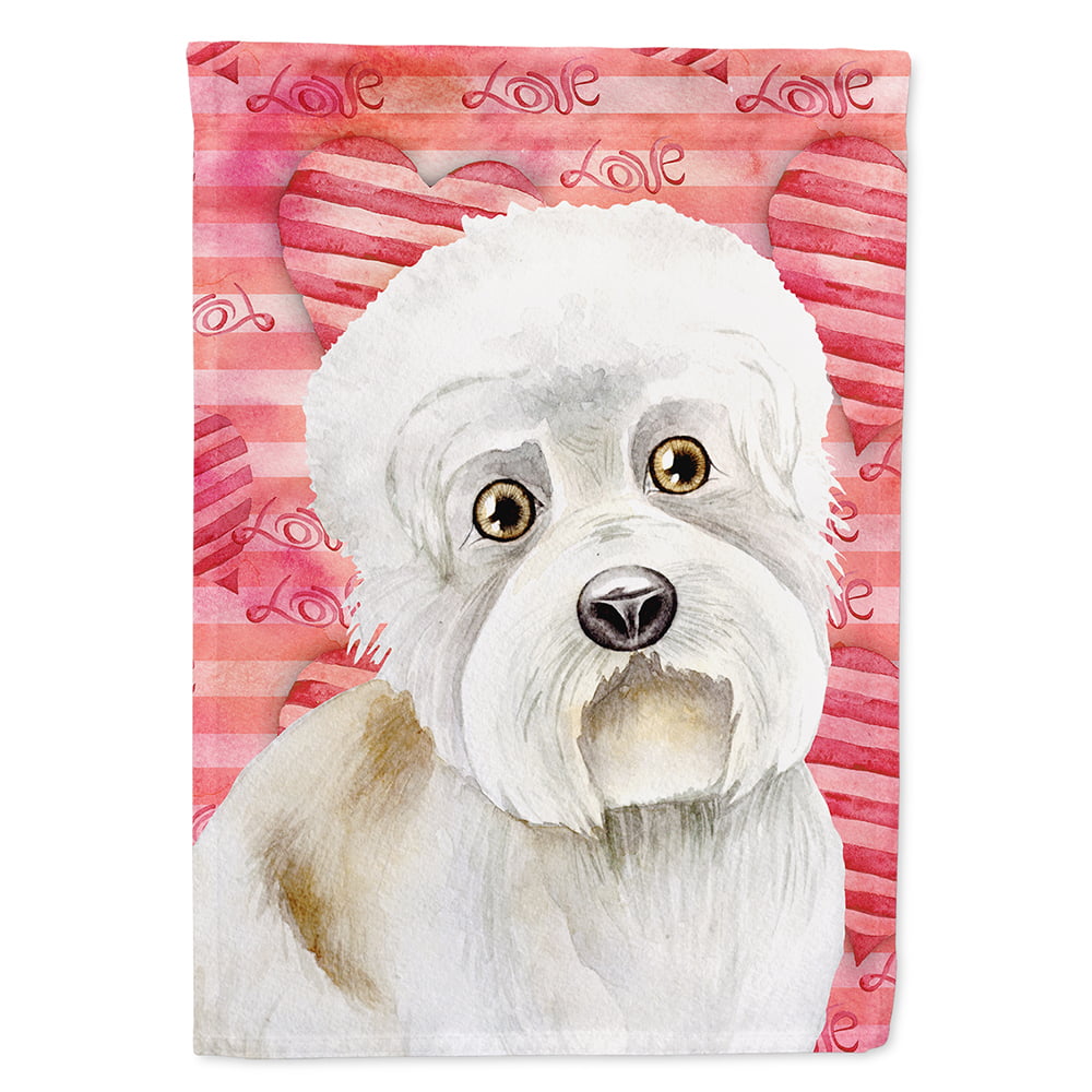 Dandie Dinmont Love Flag Canvas - House Size