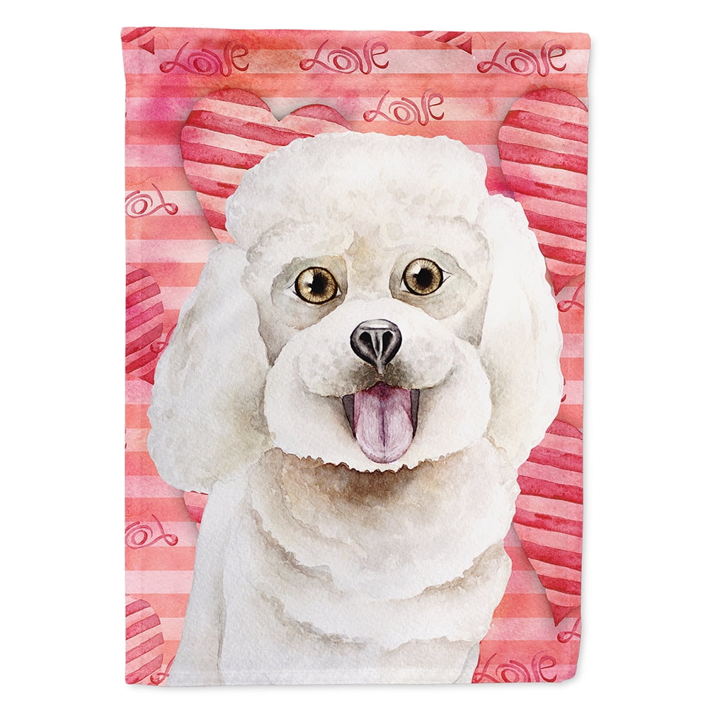 Bichon Frise Love Flag Canvas - House Size