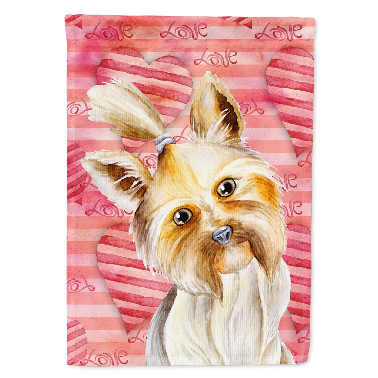 Yorkie Yorkshier Terrier Love Flag - Garden Size