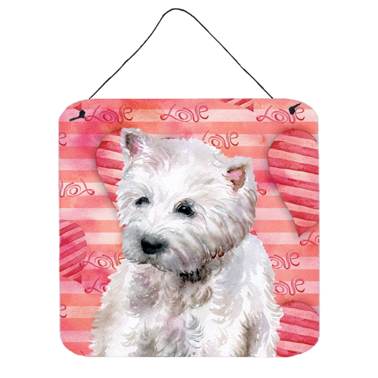 Picture of Carolines Treasures BB9788DS66 Westie Love Wall or Door Hanging Prints