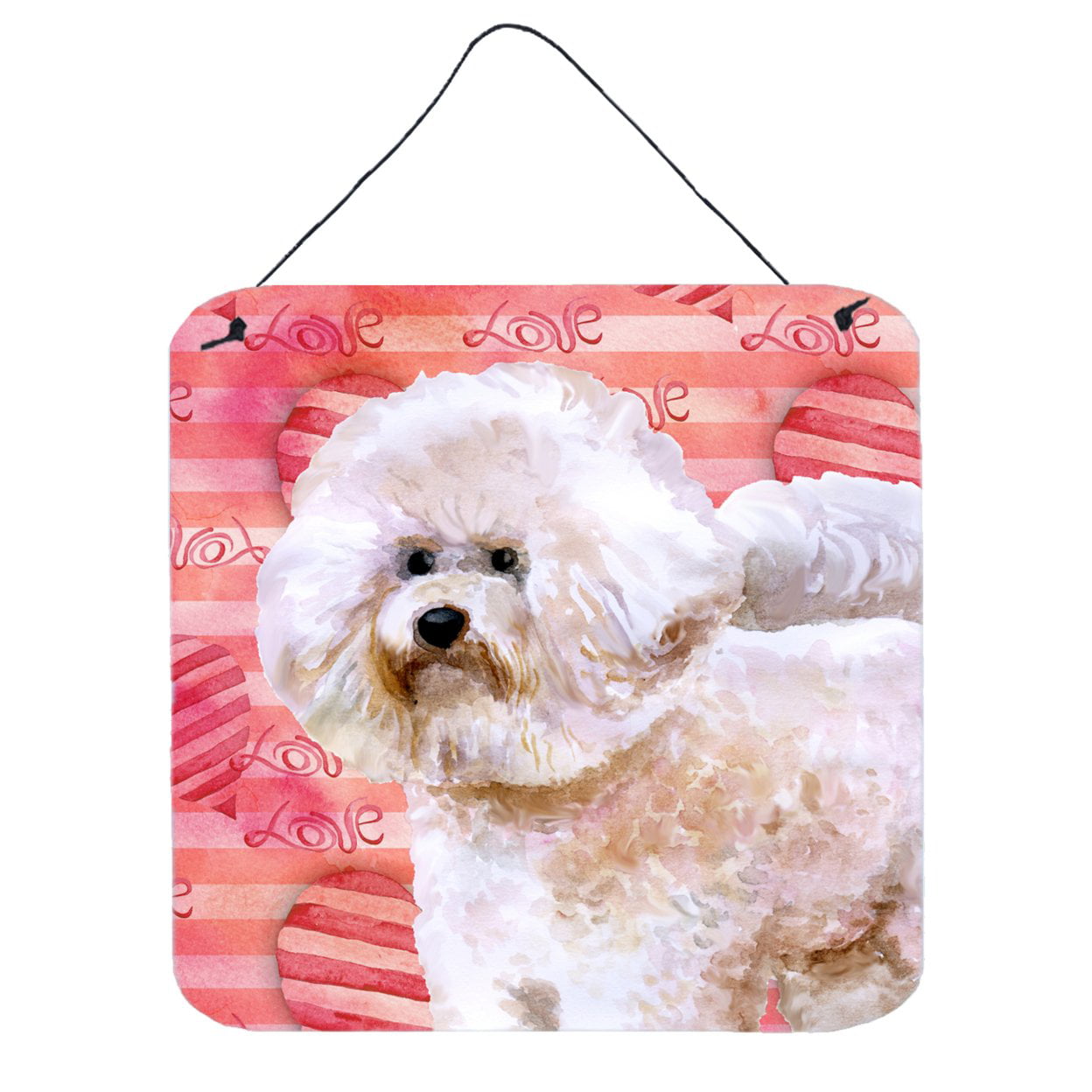 Picture of Carolines Treasures BB9792DS66 Bichon Frise No 2 Love Wall or Door Hanging Prints
