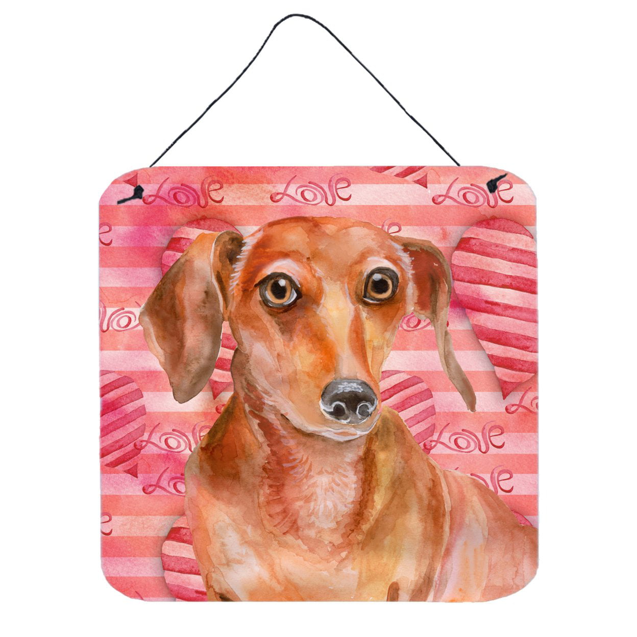 Picture of Carolines Treasures BB9794DS66 Red Dachshund Love Wall or Door Hanging Prints