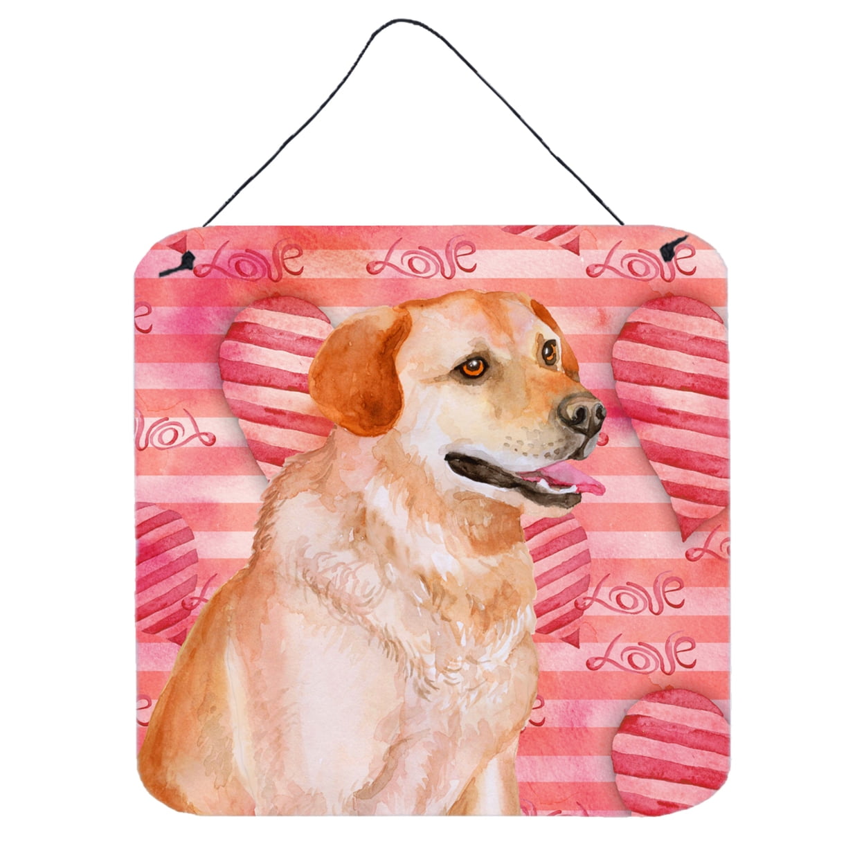 Picture of Carolines Treasures BB9801DS66 Labrador Retriever Love Wall or Door Hanging Prints